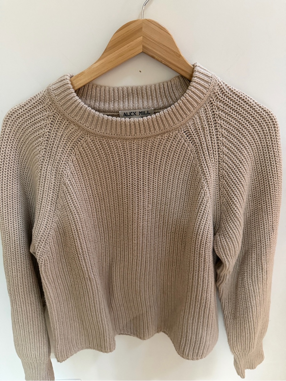 Alex Mill Neutral Beige Crewneck Sweater